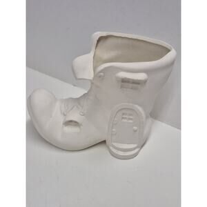Vintage Ceramic Bisque Ready To Paint Boot House